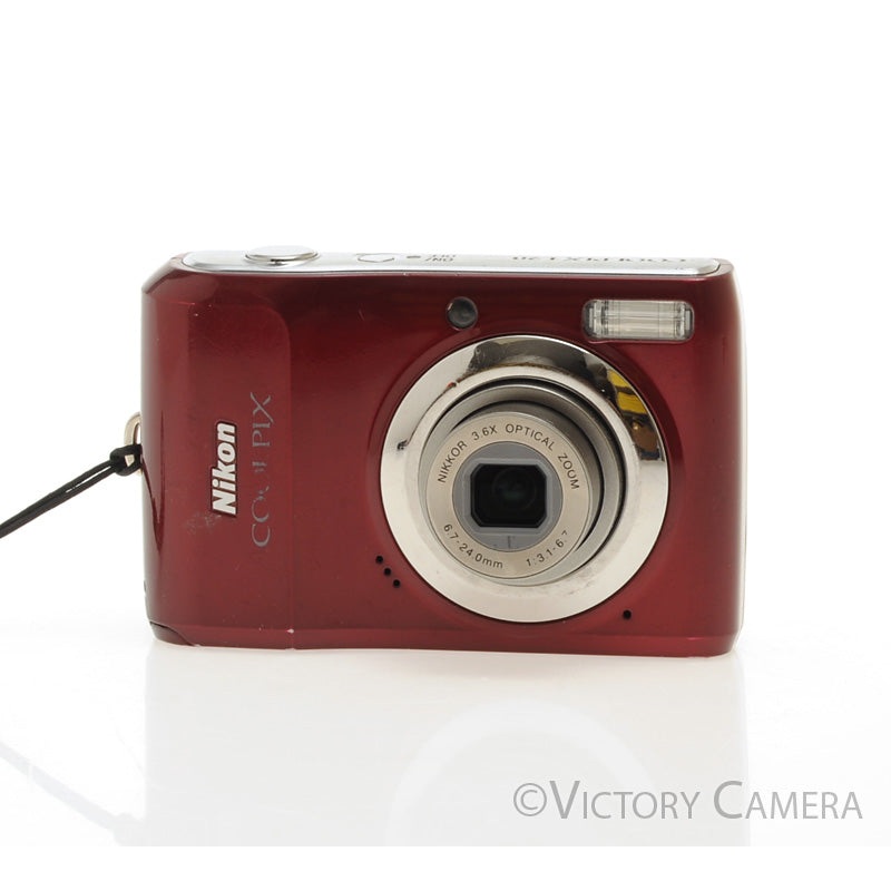 Nikon CoolPix L20 Red 10MP Digital Point & Shoot Camera [EXC-]