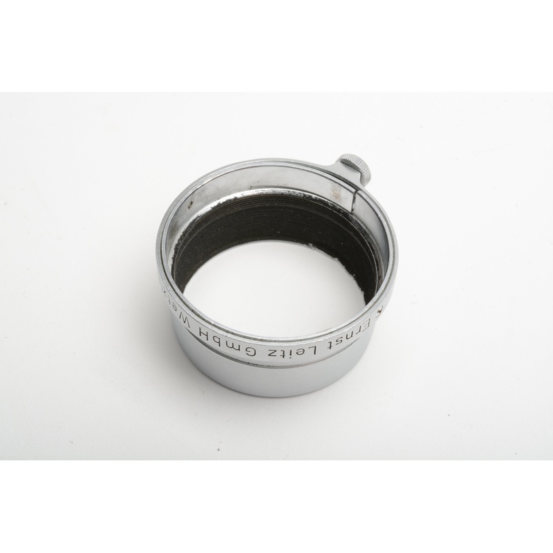 Leica Ernst Leitz Wetzlar lens hood shade for Elmar 5cm lens (Chrome)