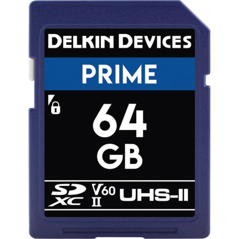 Delkin 64GB PRIME SD UHS-II V60 Memory Card