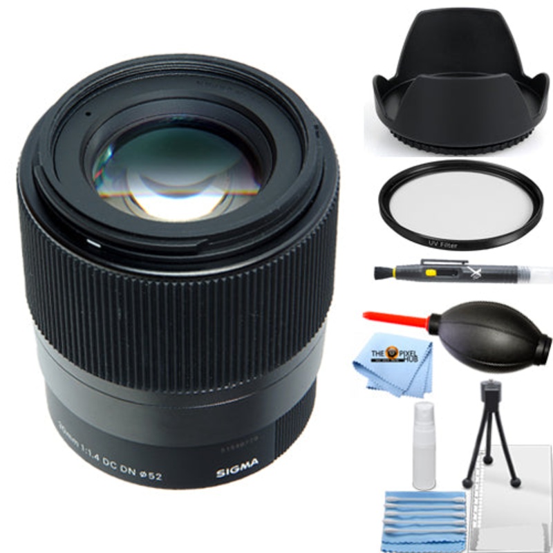 Sigma 30mm f/1.4 DC DN Contemporary Lens for Sony E 302965 – Essential UV Bundle