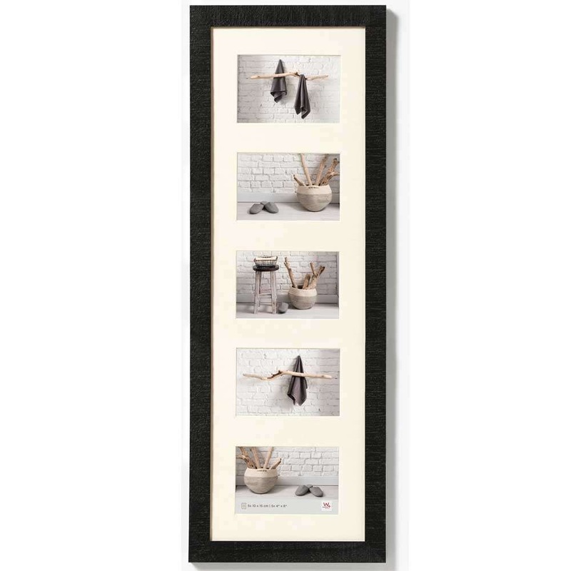 Walther Home Wooden Picture Frame – 28×9 inch – (Insert for 5x 6×4 inch) Black