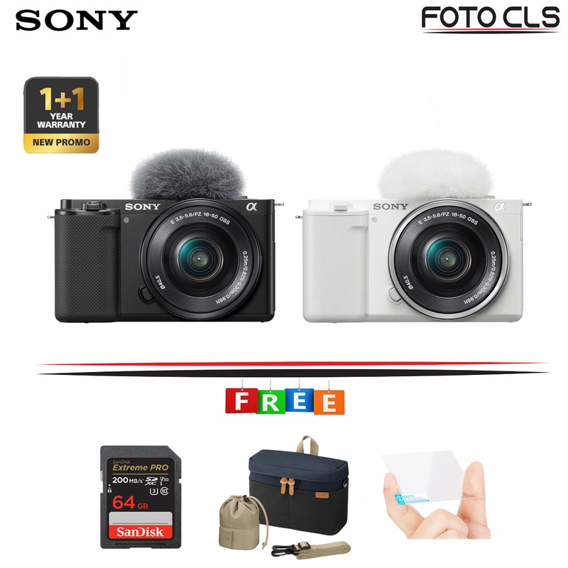 (August Promo)Sony ZV-E10 Mirrorless Camera Black with 16-50mm Kit Lens