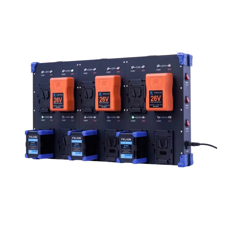 FXLION PL-Q4B12BV 12 Channel Bi-Voltage Wall Charger V-Mount