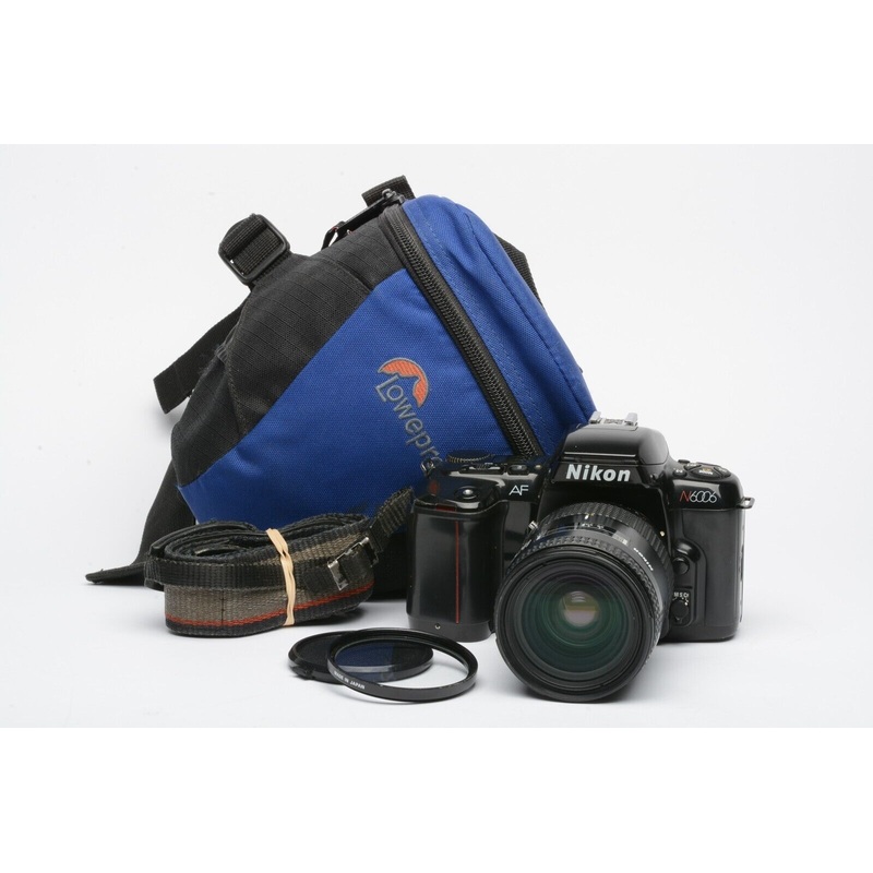 Nikon N6006 35mm SLR W/28-85mm F3.5-4.5 Zoom, Strap, Lowe Case, Cap Tested