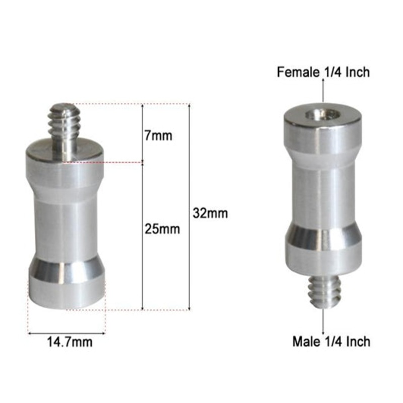 Screw Adapter, Camera Screws Mounts and Flat Clear Thread for Hotshoe Cold shoe Adapters for Studio Light Stand Ball Heads
