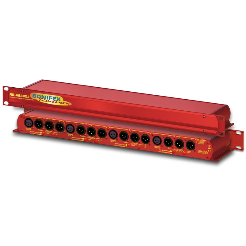 SONIFEX RB-AES4X3 Quad 3 Way AES/EBU Splitter XLR Connectors
