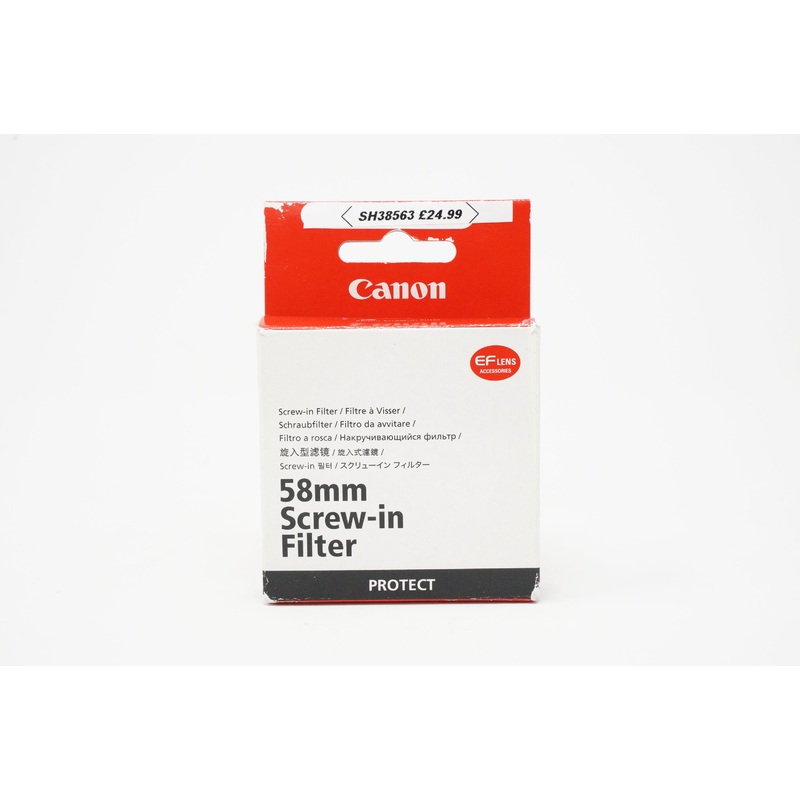 Used Canon 58mm Protection filter (Boxed SH38563)