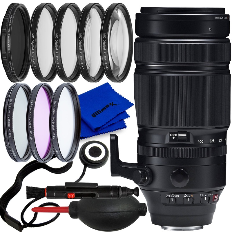 Fujifilm XF 100-400mm f/4.5-5.6 R LM OIS WR Lens 16501109 – 8PC Accessory Bundle