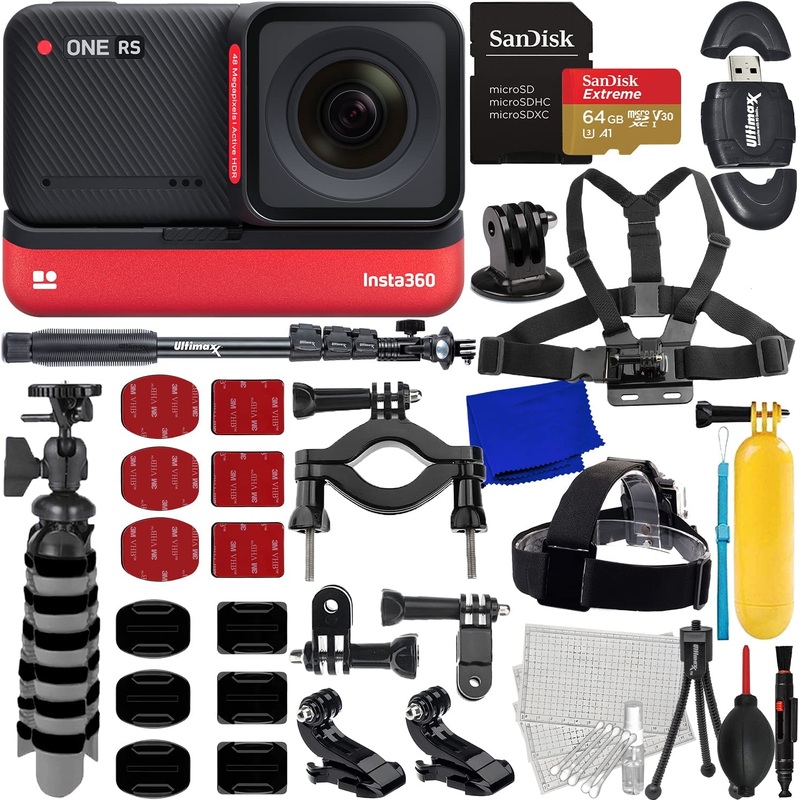 Insta360 ONE RS 4K Edition CINRSGP/E – 20PC Essential Accessory Bundle