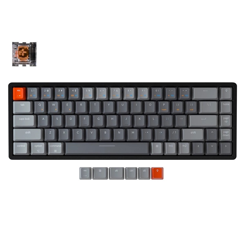 Keychron K6-T3 Wireless LK Optical Keyboard RGB Backlight Aluminum Frame Brown Switch