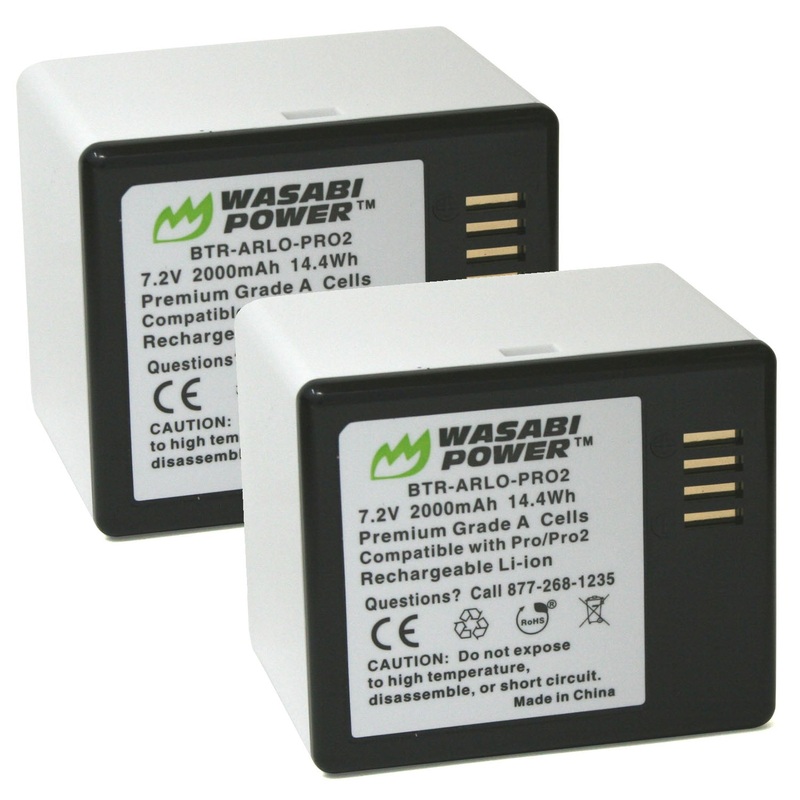 Arlo Pro, Pro 2 Battery (A-1B, VMA4400, 2-Pack) by Wasabi Power