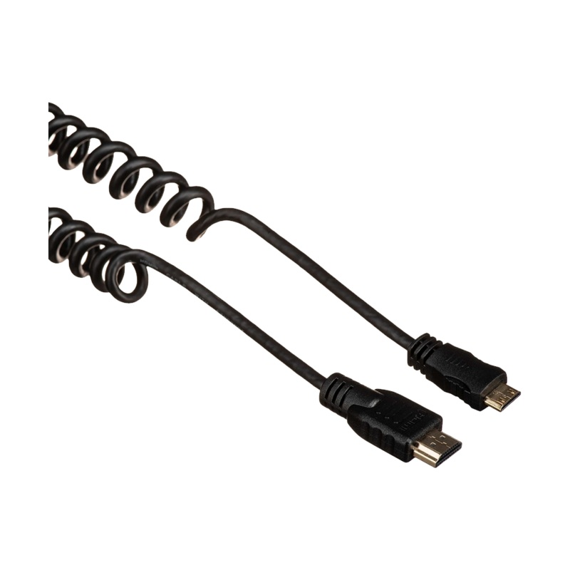 Atomos Cable Coiled Mini HDMI to Full HDMI – 50cm