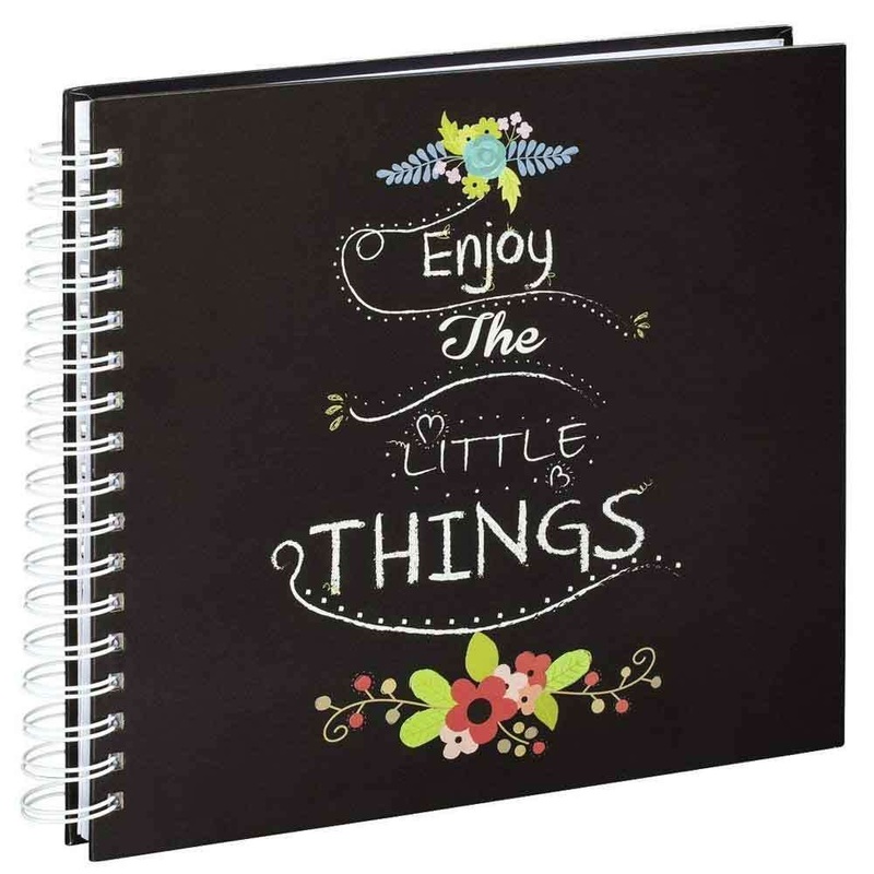 Enjoy The Little Things | Traditional Photo Album | 50 White Pages | 100 Sides | 9×9 inch Page Size