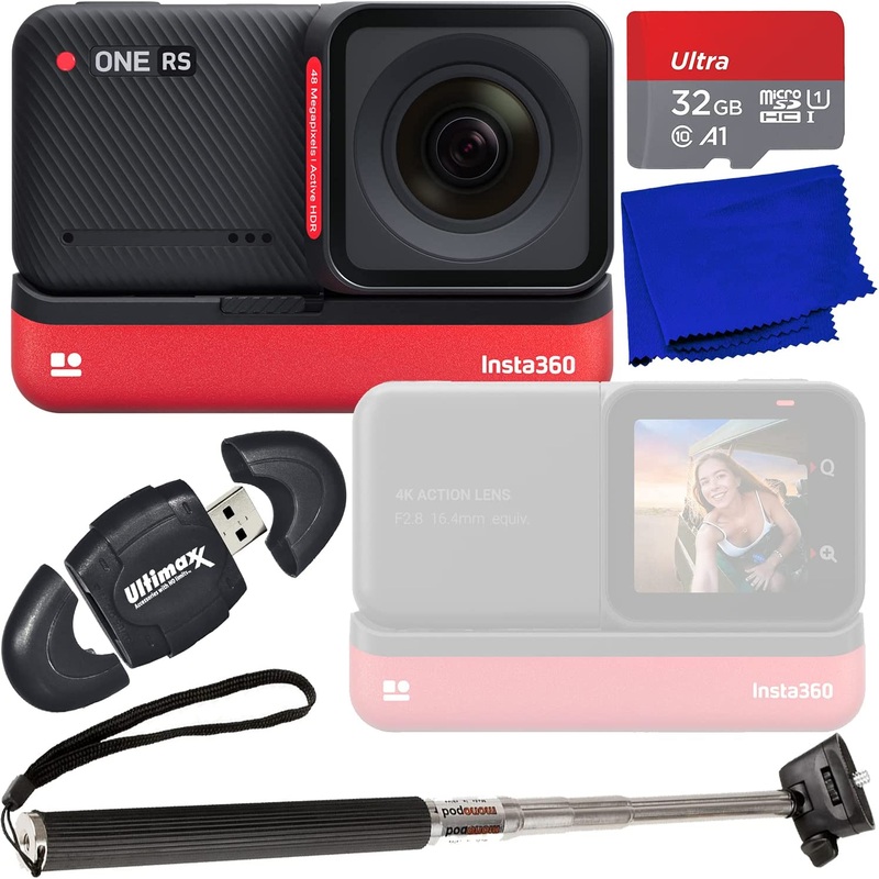 Insta360 ONE RS 4K Edition CINRSGP/E – 5PC Essential Accessory Bundle