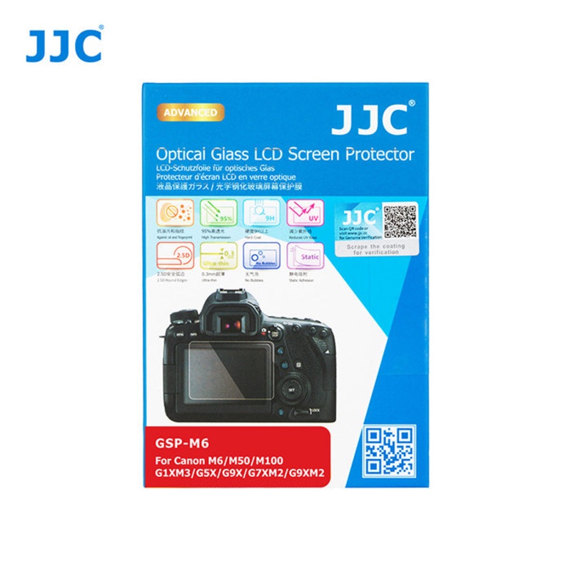 JJC Ultra-thin LCD Screen Protector for Canon EOS M6, M6 MarkII, EOS M100, PowerShot G9 X MarkII, G7 X MarkII, G5 X, G9 X, G1X Mark III, EOS M50, G5X MarkII (GSP-M6)