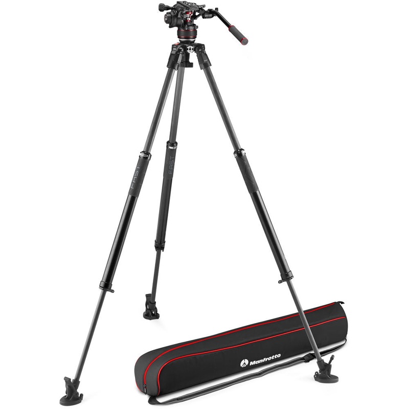 Manfrotto Nitrotech 608 with 635 Fast Single-Leg Carbon Fibre Tripod – MVK608SNGFC