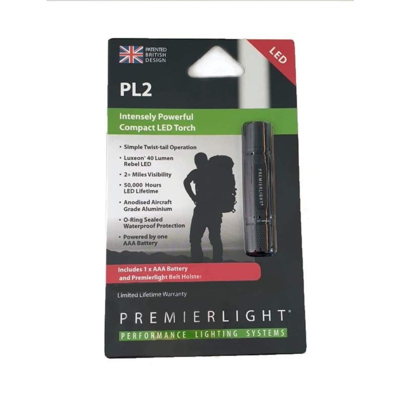 Premierlight PL2 Compact LED torch – Black