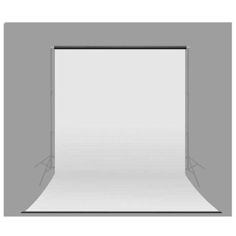 WHITE PVC BACKDROP + 2 GODOX 260T LIGHT STAND 2.6M