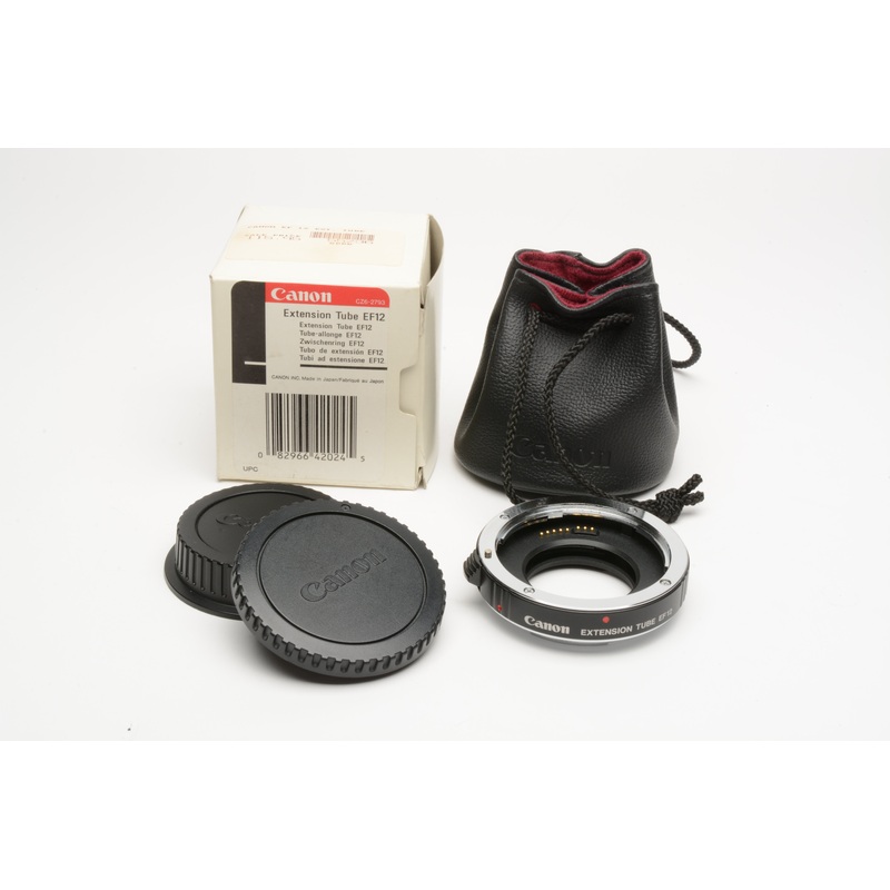 Canon EF12 Extension tube w/caps, pouch, boxed, barely used
