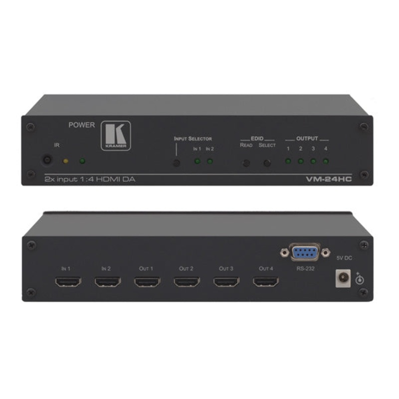 Kramer Electronics VM-24HC 2×1:4 Compact HDMI Switchable DA