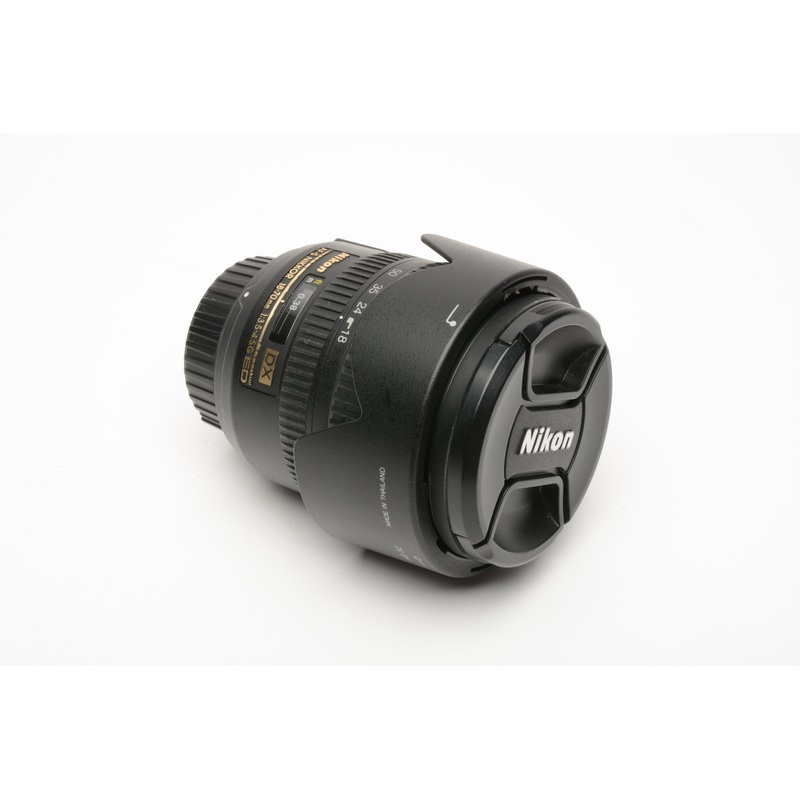 Nikon AF-S Nikkor 18-70mm f3.5-4.5G ED DX IF w/caps, hood, UV, works great