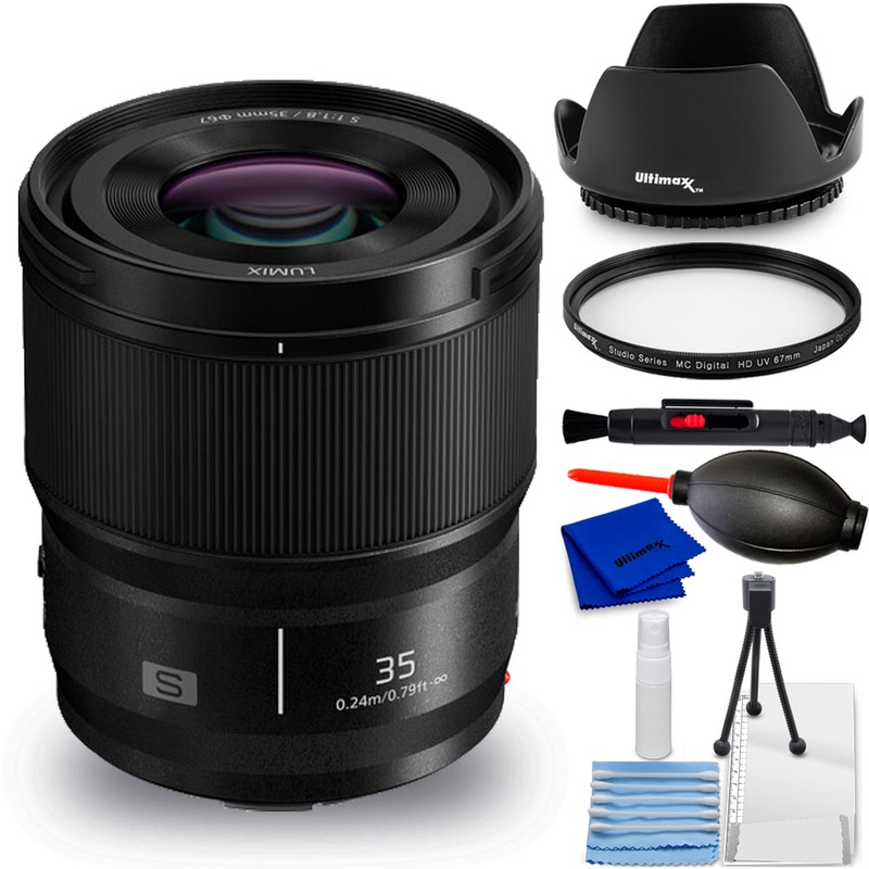 Panasonic Lumix S 35mm f/1.8 Lens S-S35 – 7PC Accessory Bundle