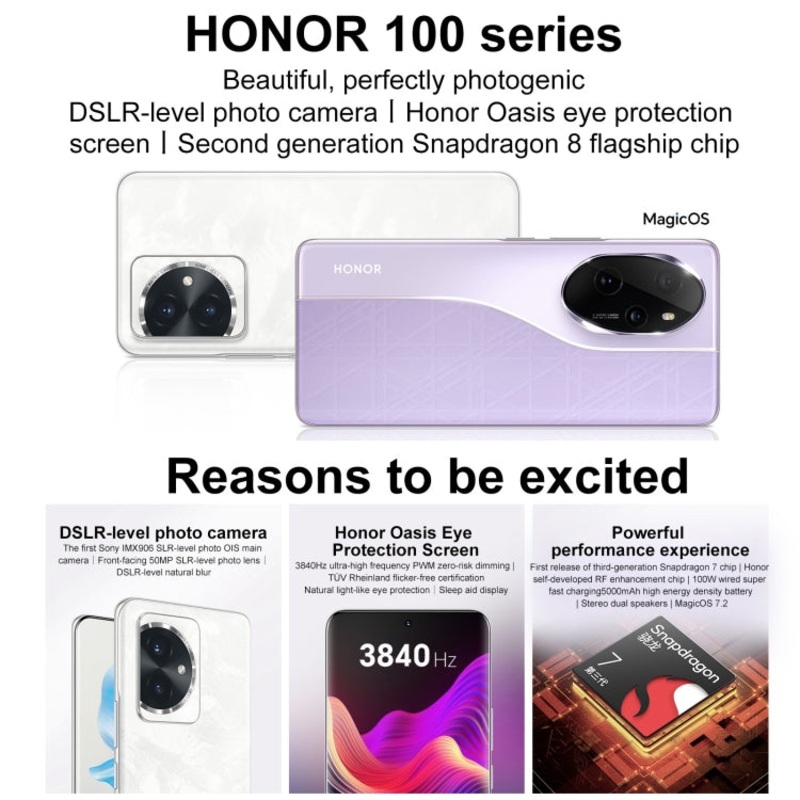 Honor 100 5G MAA-AN00 Dual SIM 12GB+256GB (China Version) Black