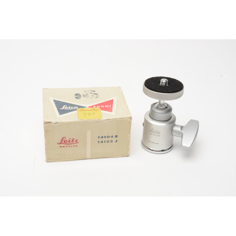 Leica Leitz FOOMI short ball and socked tripod head chrome 14105J, Mint, Boxed