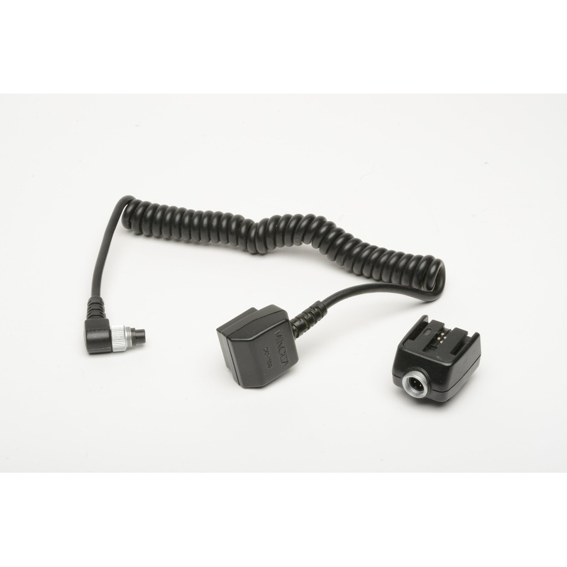 Minolta OC1100 + OS1100 Off camera coiled TTL flash remote cable + adapter