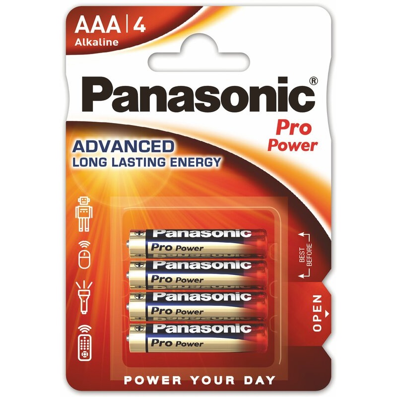 PANASONIC Rafhlaa LR03 (AAA) Alkaline, 4  pk.