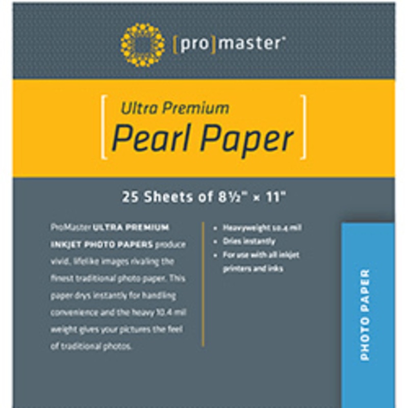 Promaster Ultra Premium Pearl Paper – 8 1/2″x11″ (25 Sheets)