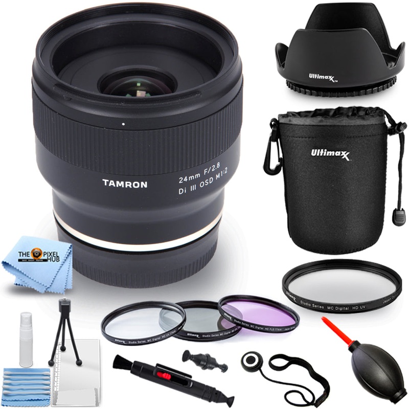 Tamron 24mm f/2.8 Di III OSD M 1:2 Lens for Sony E F051 – 10PC Accessory Bundle