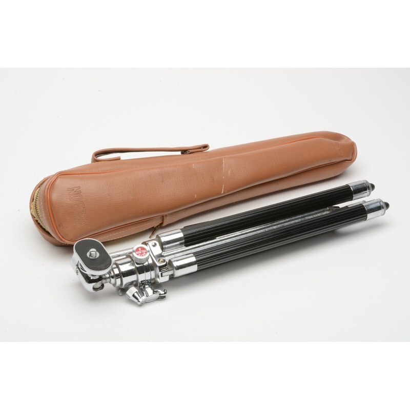 Velbon #8 Auto Folding Tripod, Case, Tested, Works Great 11.5″ Folded
