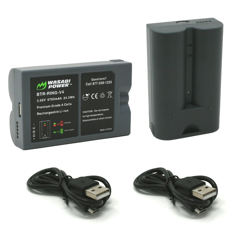 Battery for Ring V4 (2-Pack) by Wasabi Power