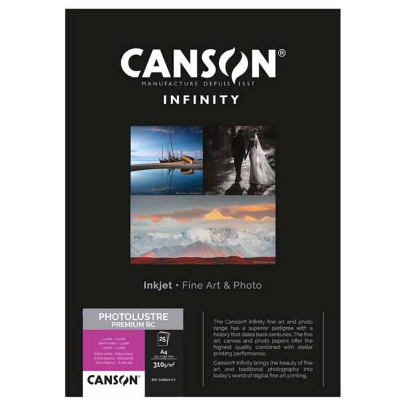 Canson Infinity Photo Lustre Premium RC 310gsm Photo Paper – Acid Free A3 Plus – 25 Sheets