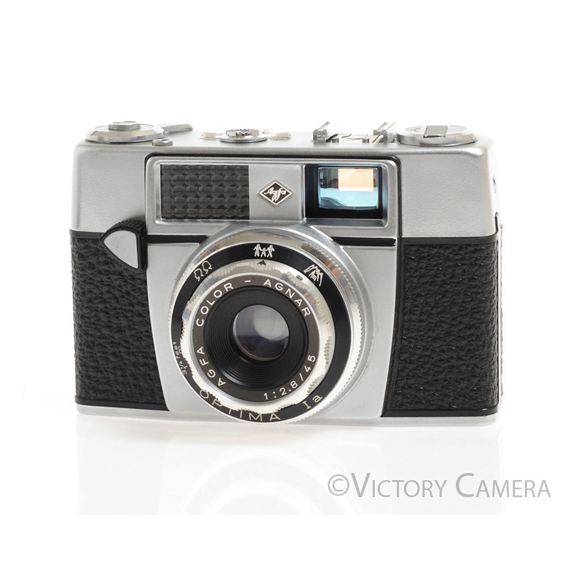 Agfa Optima Ia Chrome 35mm Film Camera w/ 45mm f2.8 Lens -Clean- [EXC]
