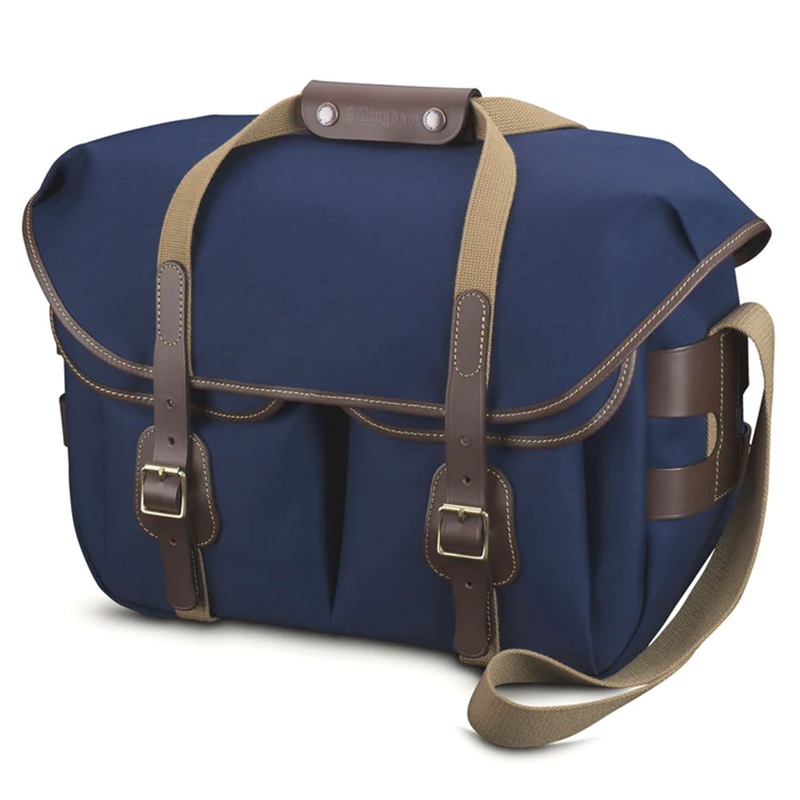 Billingham Hadley Large Pro – Navy Canvas / Chocolate Leather Navy Canvas / Chocolate Leather