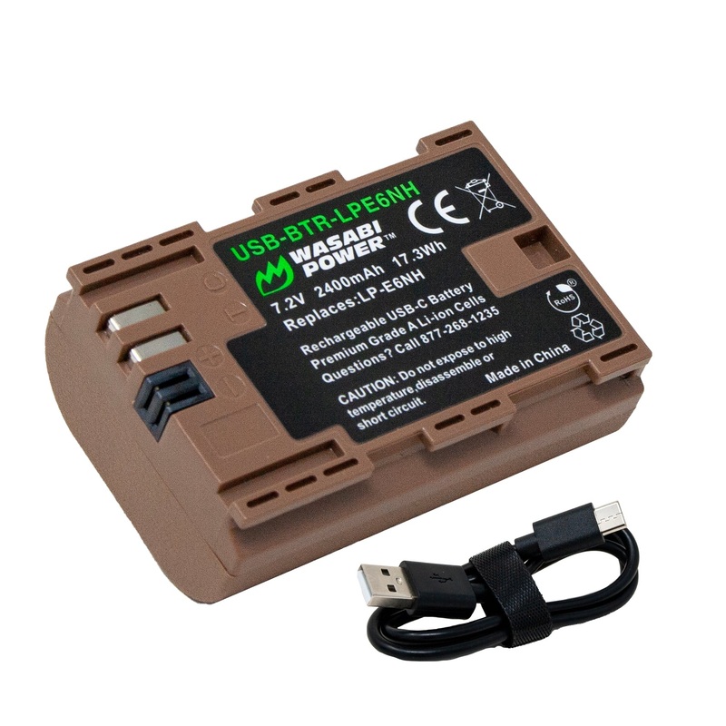 Canon LP-E6NH Battery with USB-C Fast Charging by Wasabi Power