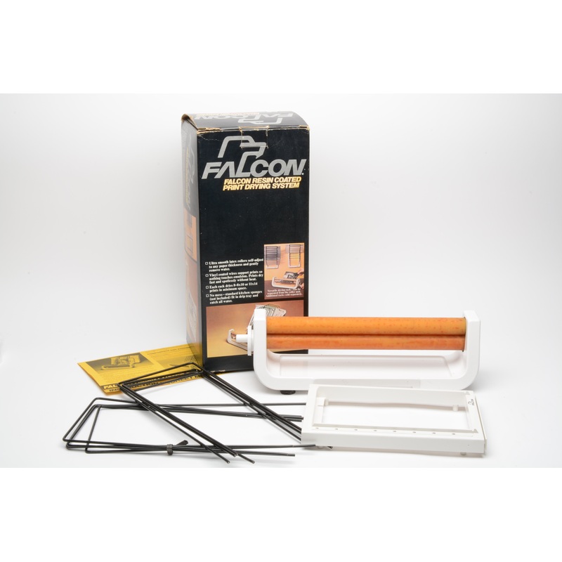 Falcon FRC Resin Coated RC Print roller and rack, good condition, boxed