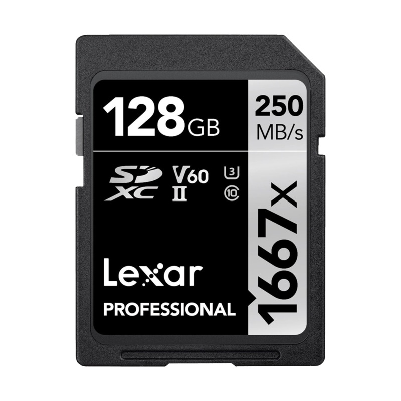 Lexar 128GB Professional 1667x 250MB/s UHS-II SDXC Memory Card