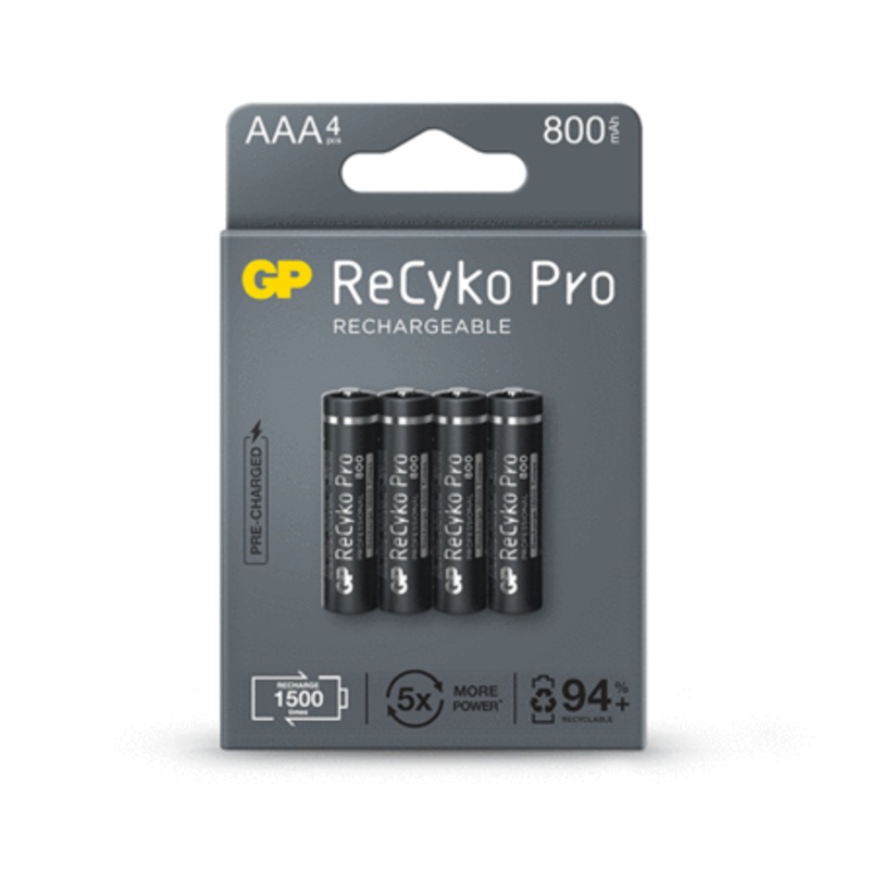 GP Recyko Pro AAA 800mAh 4 Pack