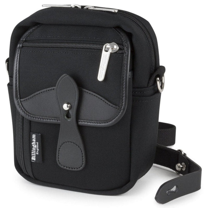 Billingham Compact Stowaway – Black Canvas / Black Leather