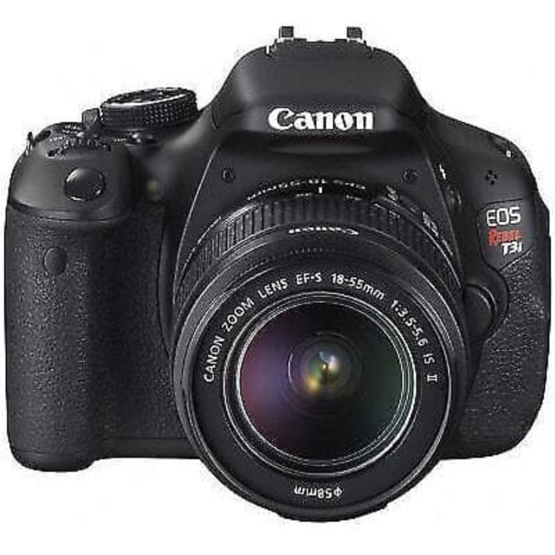EOS Rebel T3I SLR – Black + Canon Zoom Lens EF-S 18-55mm f/3.5-5.6 IS II f/3.5-5.6