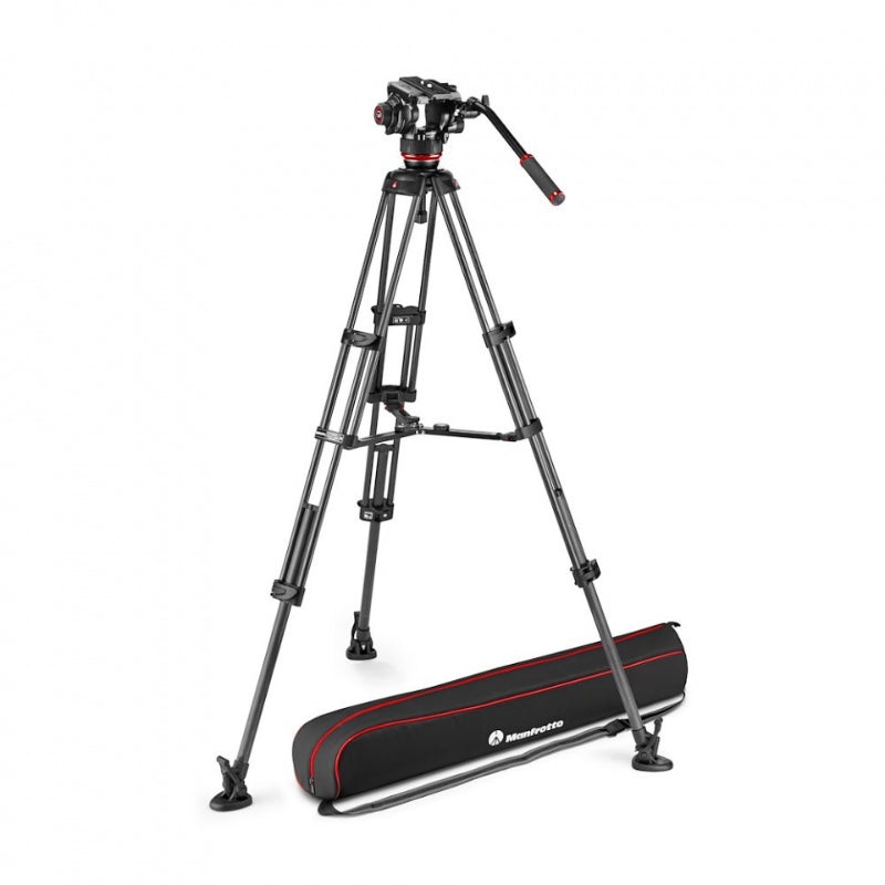 Manfrotto 504X Rotule Vido Fluide et Trpied  Double Tube en Carbone