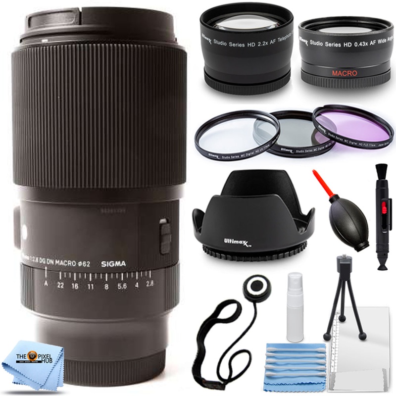 Sigma 105mm f/2.8 DG DN Macro Art Lens for Sony E – 10PC Accessory Bundle