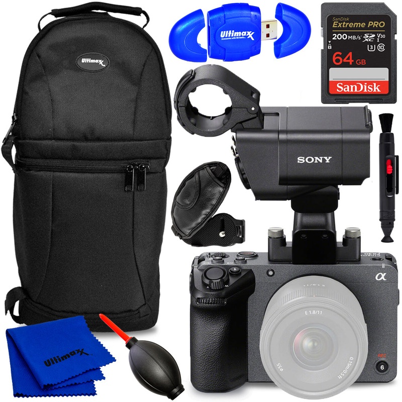 Sony FX30 Digital Cinema Camera with XLR-H1 Handle Unit – 64GB Accessory Kit