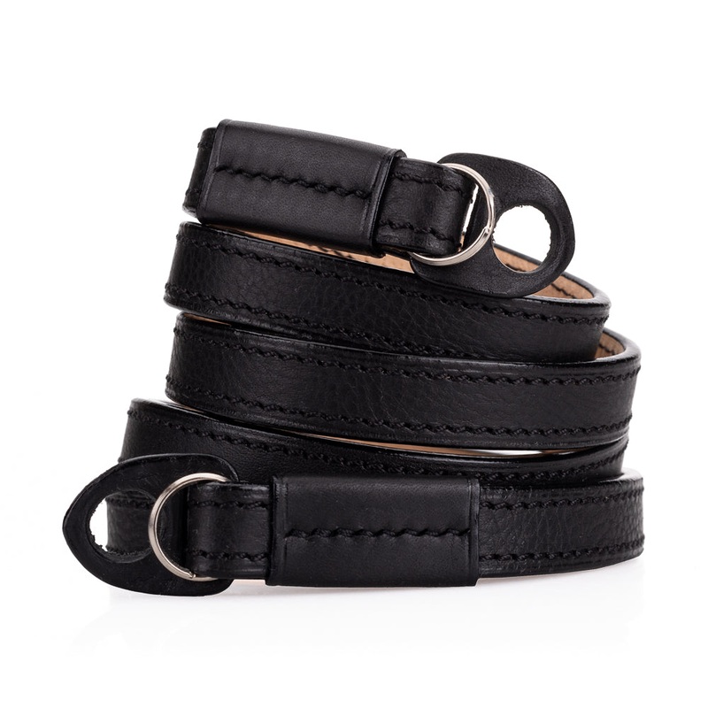 Arte di Mano Comodo Neck Strap, Reinforced, XL, 120cm – Minerva Black with Black Stitching