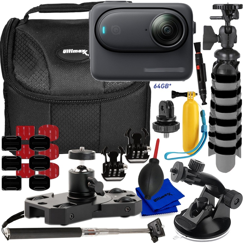 Insta360 GO3 S Standard Edition (Midnight Black, 64GB) – 12PC Accessory Bundle