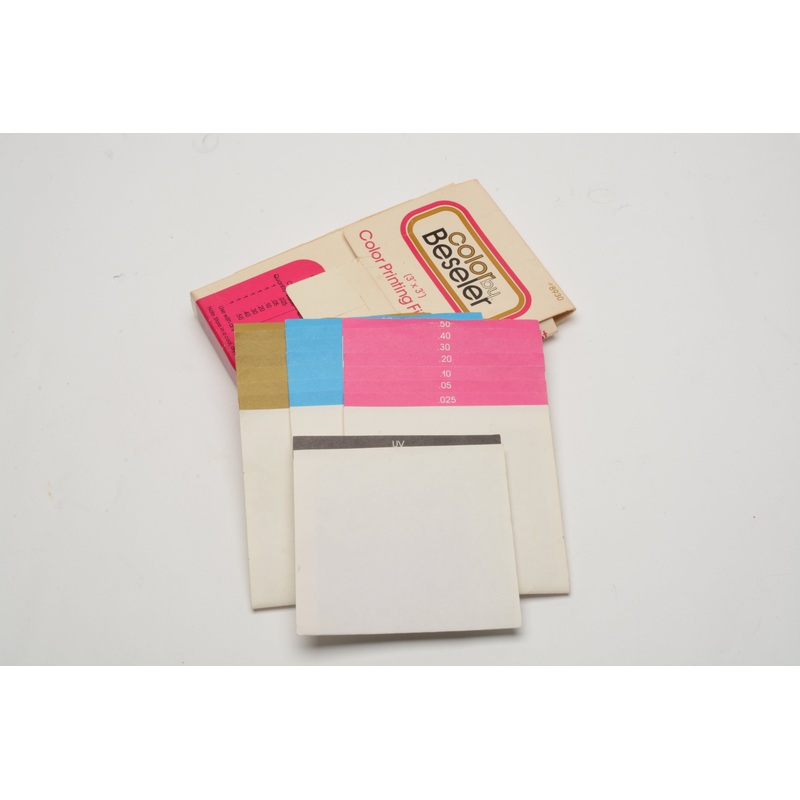 Beseler 3×3″ Acetate Color printing filter set, complete, clean #8930