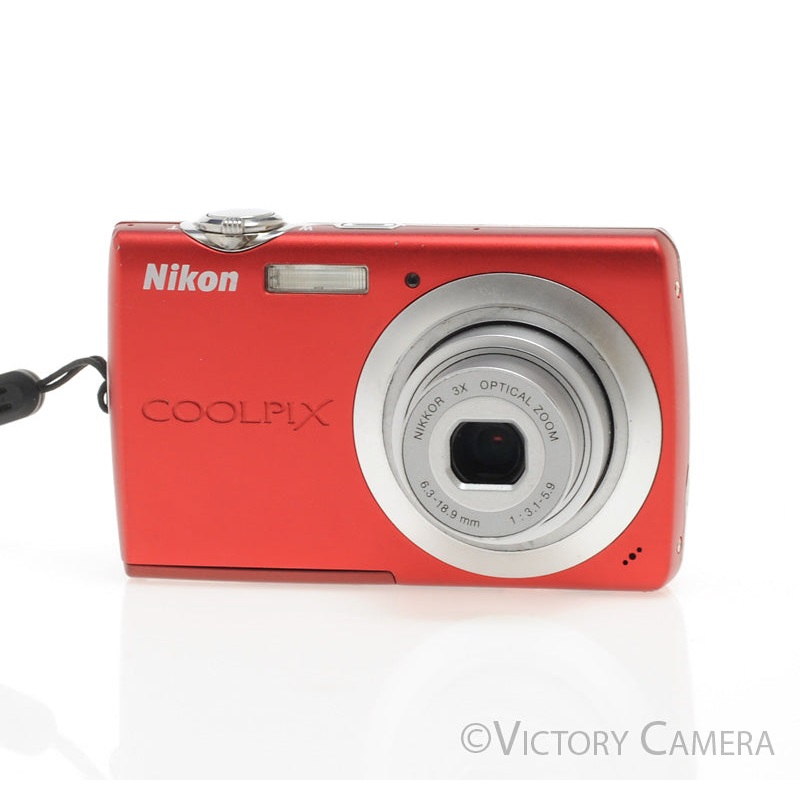 Nikon CoolPix S203 10MP Red Digital Point & Shoot Camera [EXC]